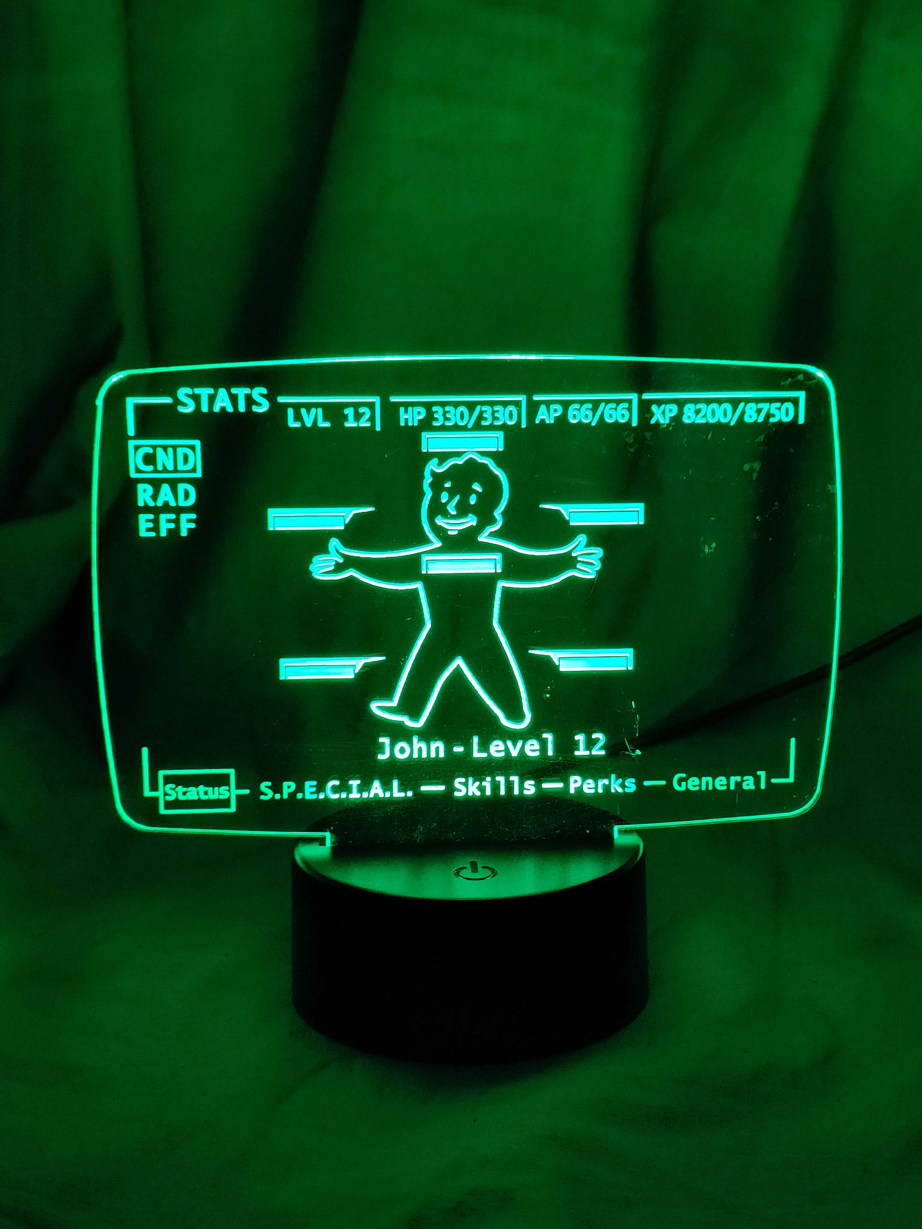 Lampka Pipboy Fallout RGB