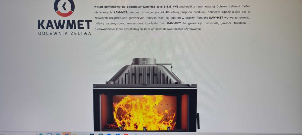 Wkład kominkowy jak nowy