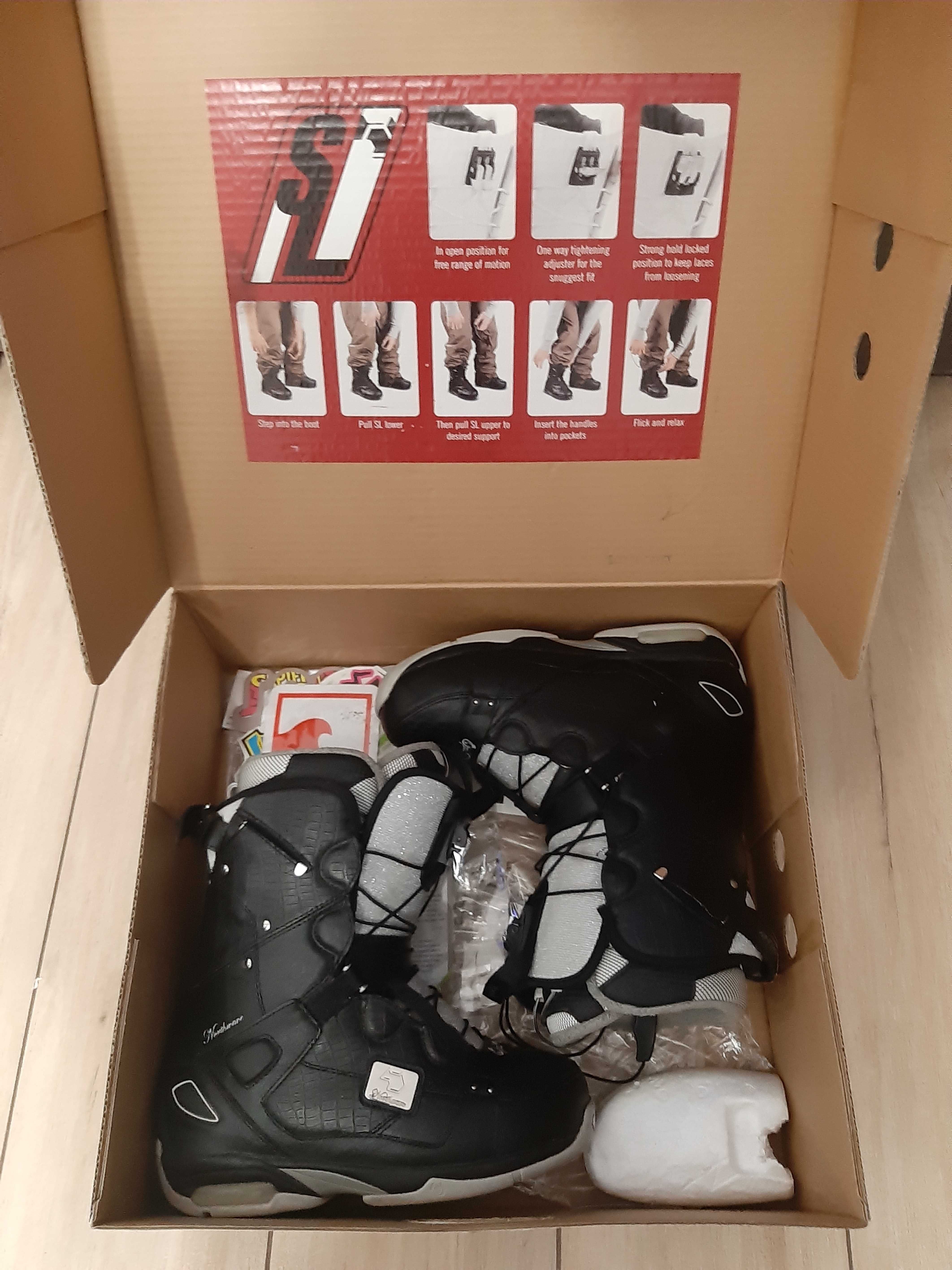 Buty Snowboardowe Damskie 39,5 NORTHWAVE OPAL WMN ‘S SUPE
BLACK/SILWER