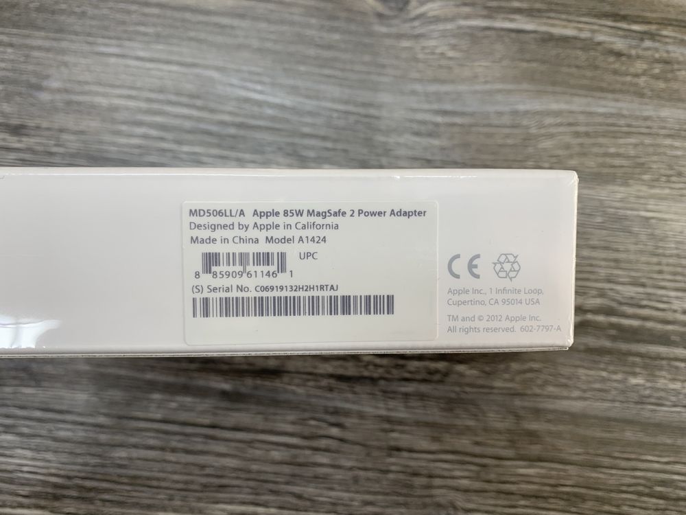 НОВИЙ Блок живлення Apple MagSafe 2 Power Adapter 85W A1424 ОРИГІНАЛ