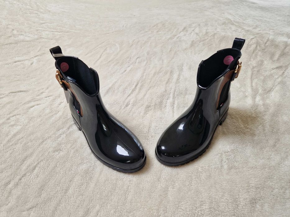 Nowe czarne kalosze damskie Tommy Hilfiger rozmiar 38 z metką