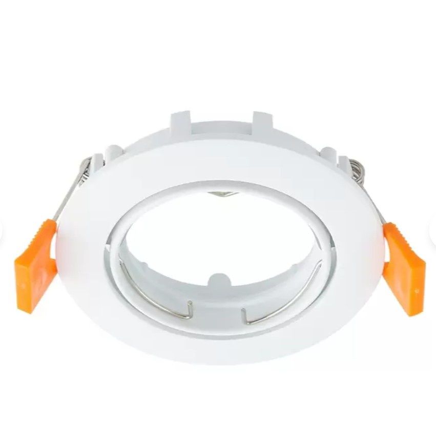 Wpuszczana lampa sufitowa biała 4 sztuki komplet