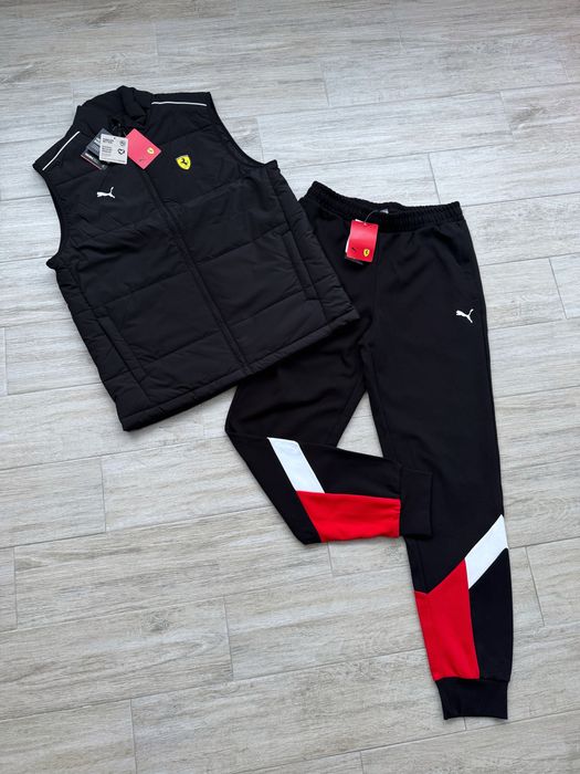 США! Чоловічі жилетки + штани Puma Scuderia Ferrari Race Оригінал M-XL