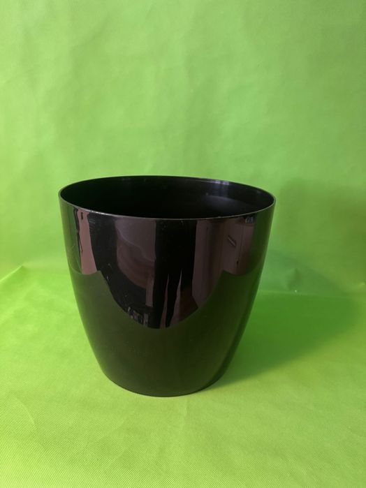 Doniczka tworzywo sztuczne czarna 28 cm
