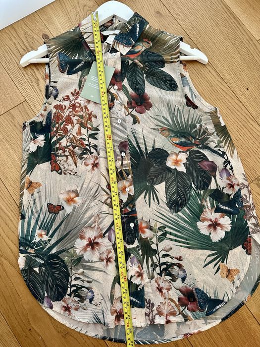 Przepiękna bluzka nowa H&M botanika rośliny