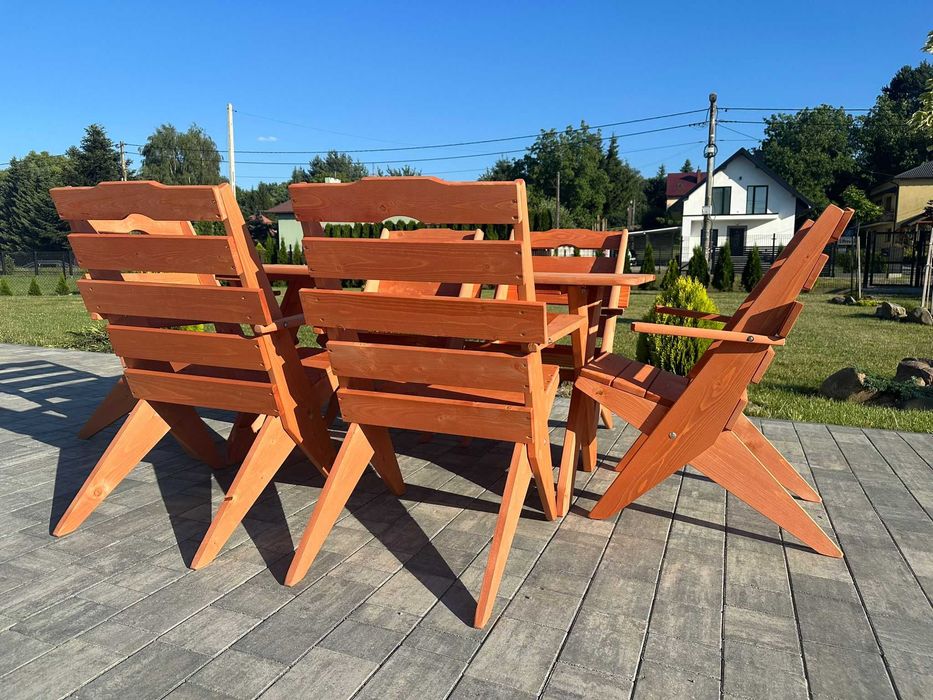 Meble Ogrodowe składane drewniane NOWE solidne i eleganckie