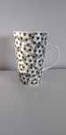 Kubek Home&You 300 ml - ceramiczny, w kropki, czarno-biały