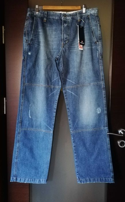 Spodnie dżinsowe męskie szerokie W36 boardy wide jeans parachute baggy