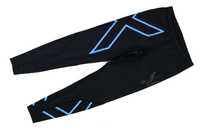 2XU kompresyjne legginsy czarne X błękit Lady S