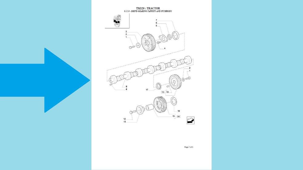 NEW HOLLAND TM 120 katalog części po Polsku!