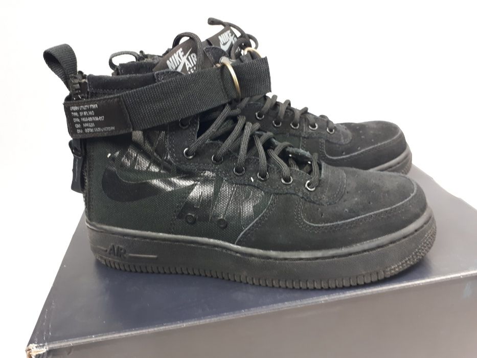 NIKE buty sportowe eu38 sf air af1 mid czarne HIT sneakersy PROMOCJA