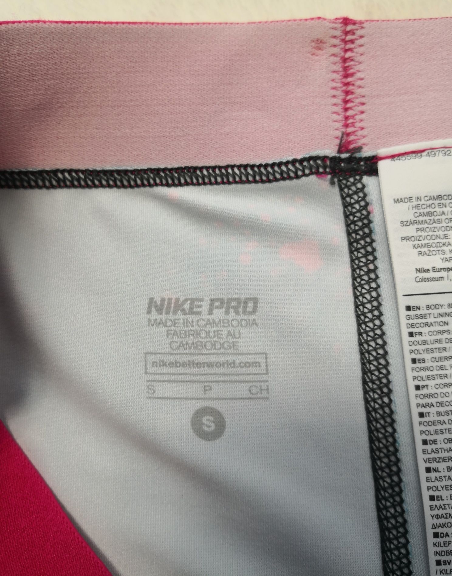 Nike Pro - oryginalne sportowe rybaczki - S