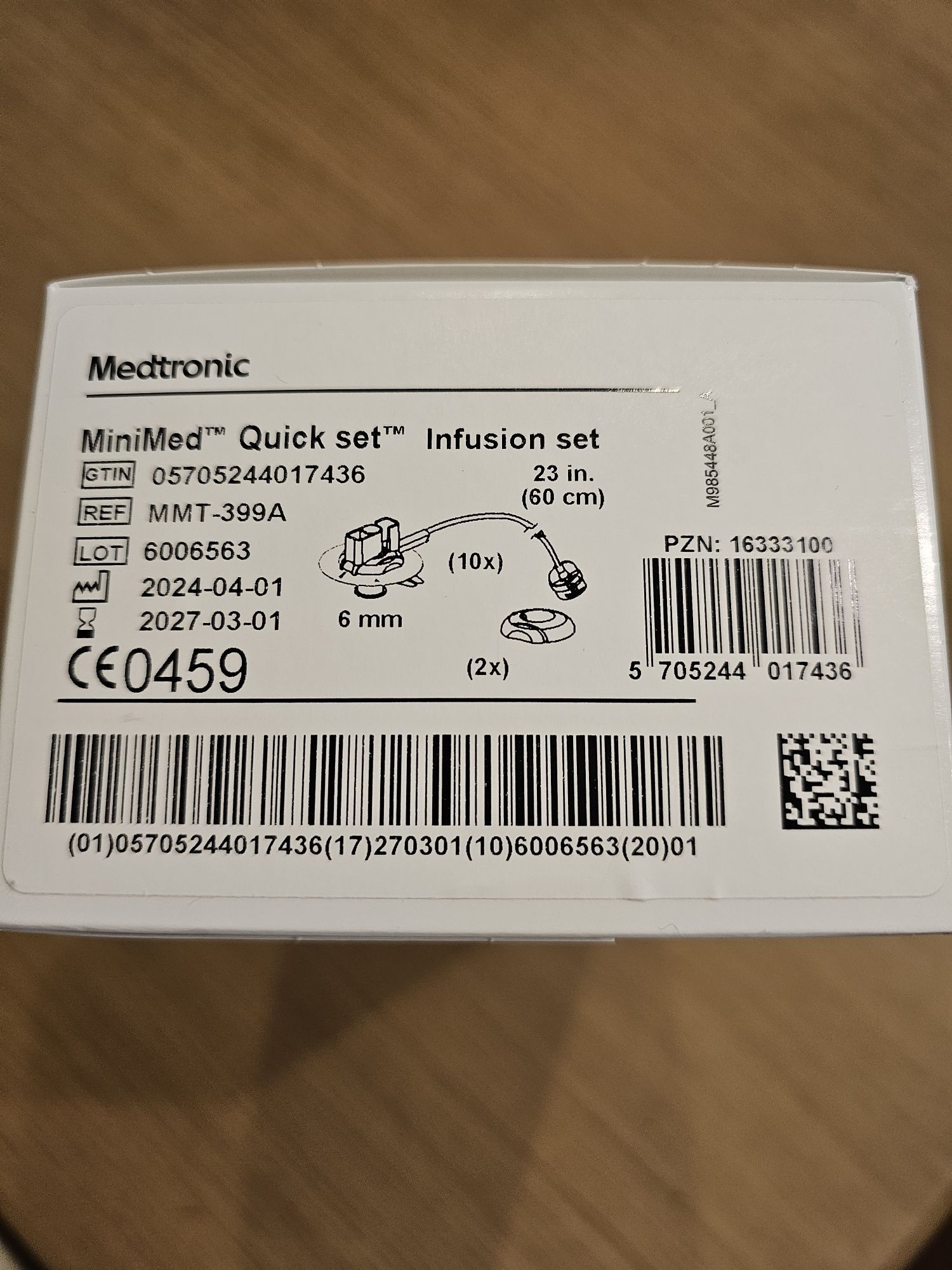 wklucia medtronic MiniMed quick set  10 szt