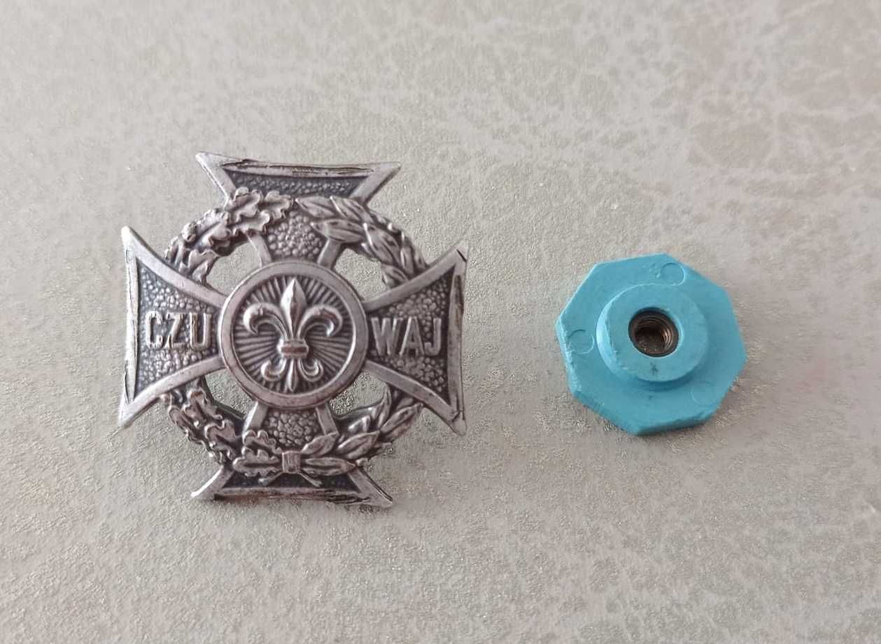 Krzyż Harcerski H73 wraz z miniaturą krzyża