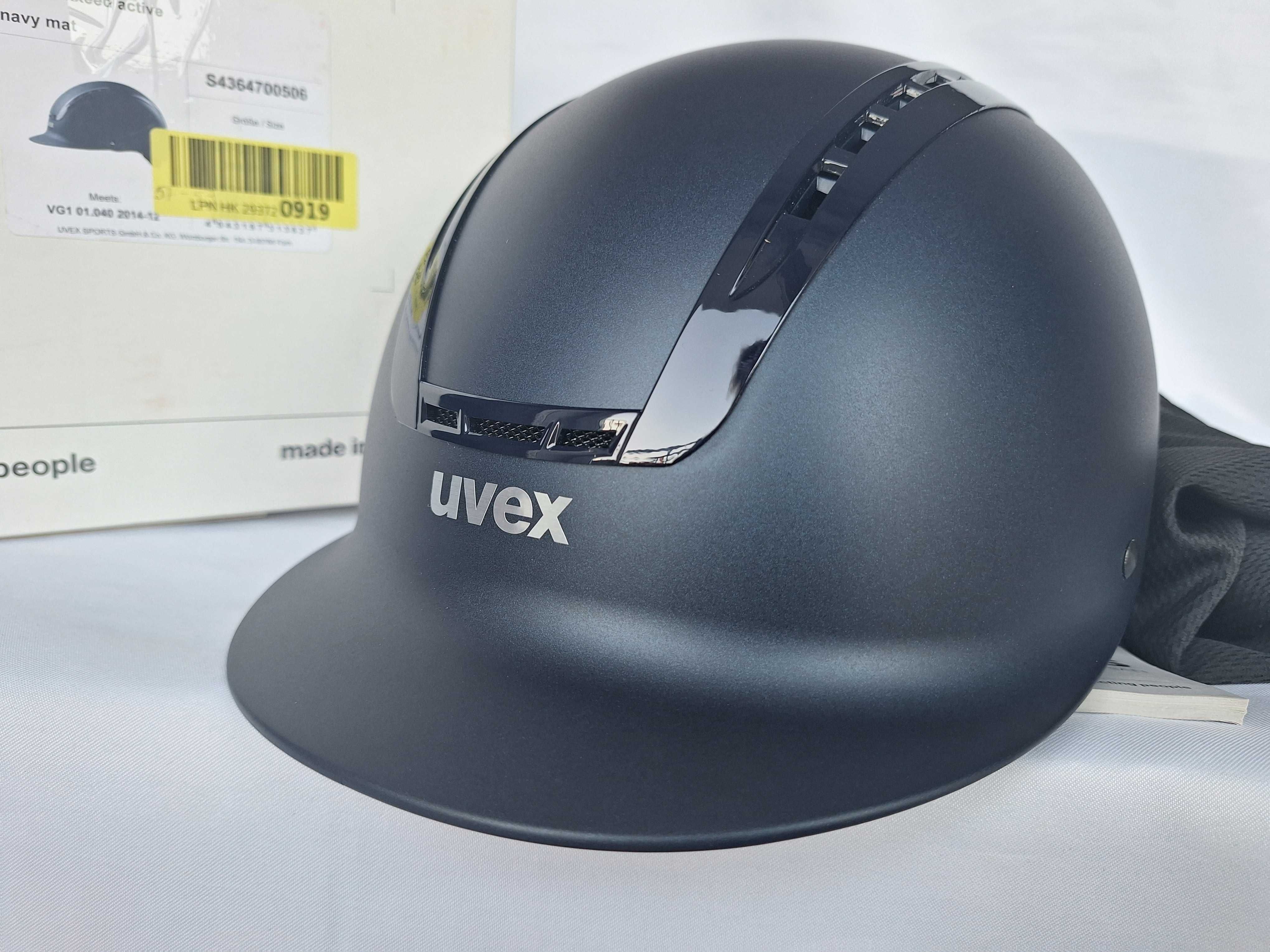 Kask jeździecki toczek Uvex Suxxeed Active Navy Mat M/L 57-59cm