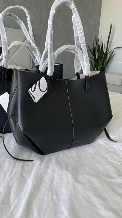 Сумка polene cyme black camel