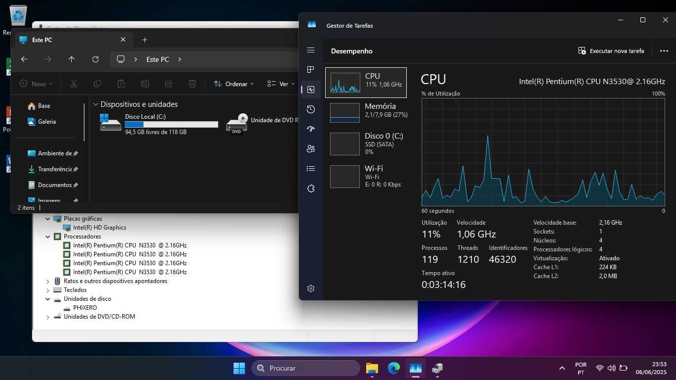 Portátil ASUS SSD + 8Gb Ram