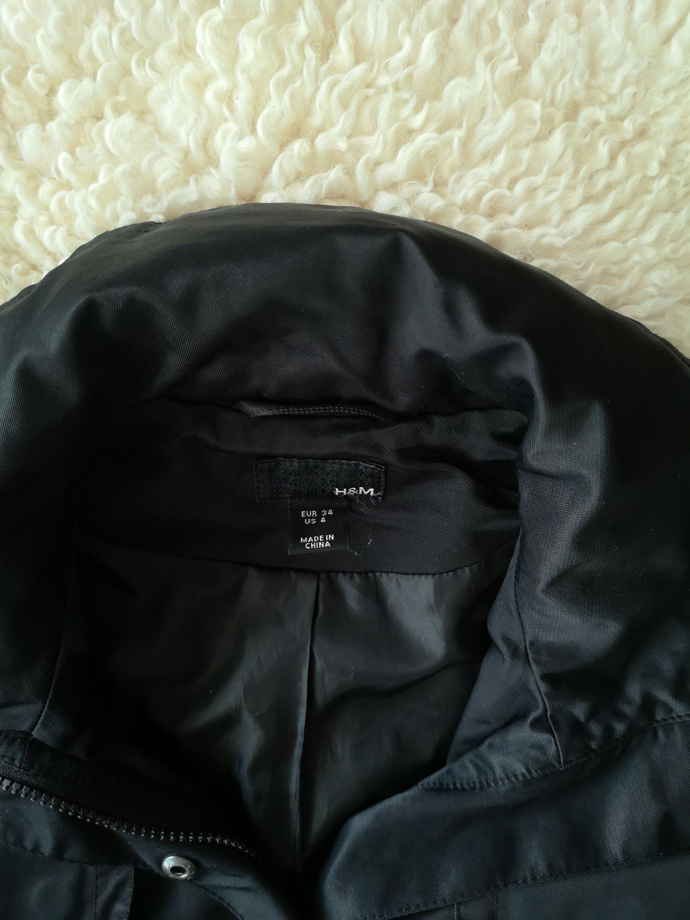 Czarny płaszczyk h&m płaszcz