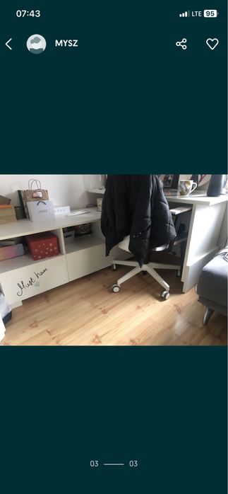 Meblik komoda z biurkiem