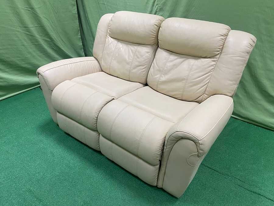 Знижка!!! Шкіряний диван. РЕКЛАЙНЕР. Кожаный диван. Бежевий диван.