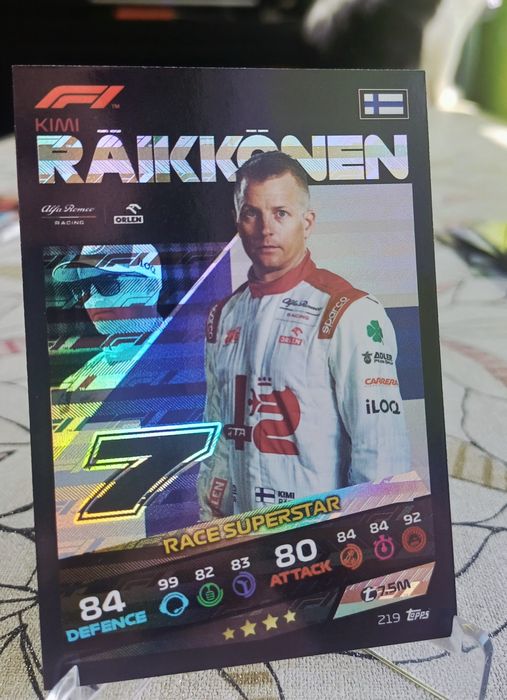 Karta Topps Turbo Attax – Kimi Räikkönen (Race Superstar)