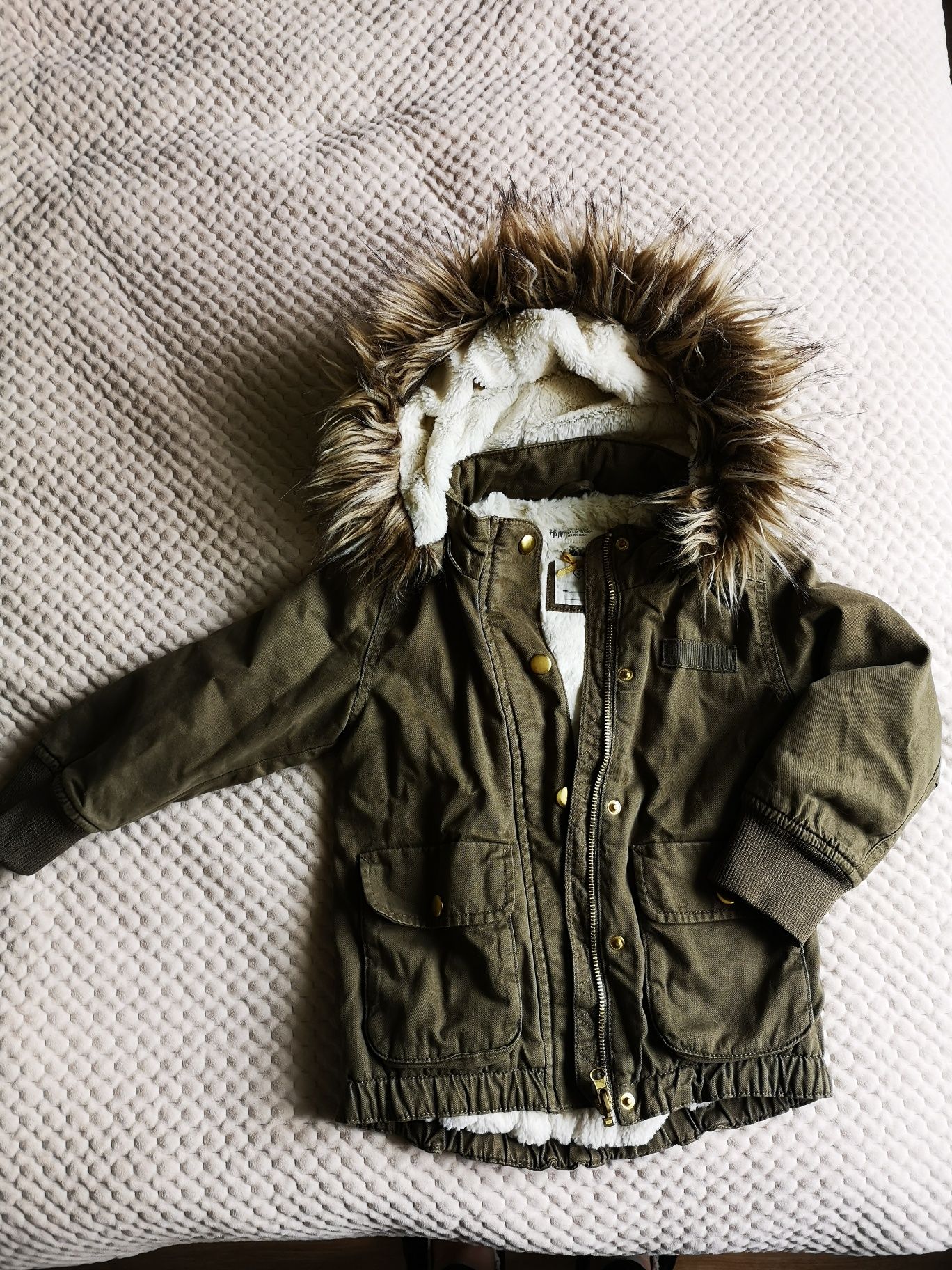 Kurteczka zimowa, parka H&M rozm. 104