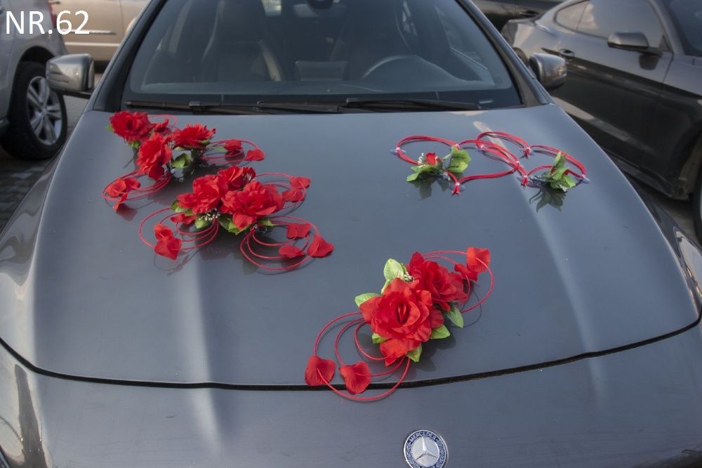Dekoracje na samochód/ozdoba/stroik/ślub/wesele/KOLORY/nowe wzory 062