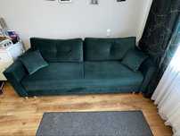 Sofa rozkladana zielona
