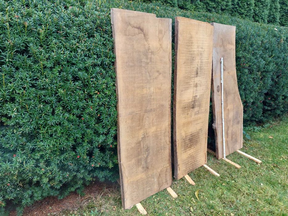 3 Deski Dębowe Szerokie Grubość 36 mm Suche Cena za Całość