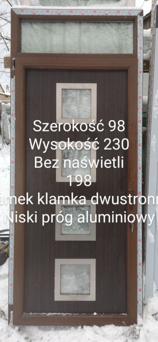 Drzwi Tarasowe winchester 214x236 3 szybowe Ciepła ramka