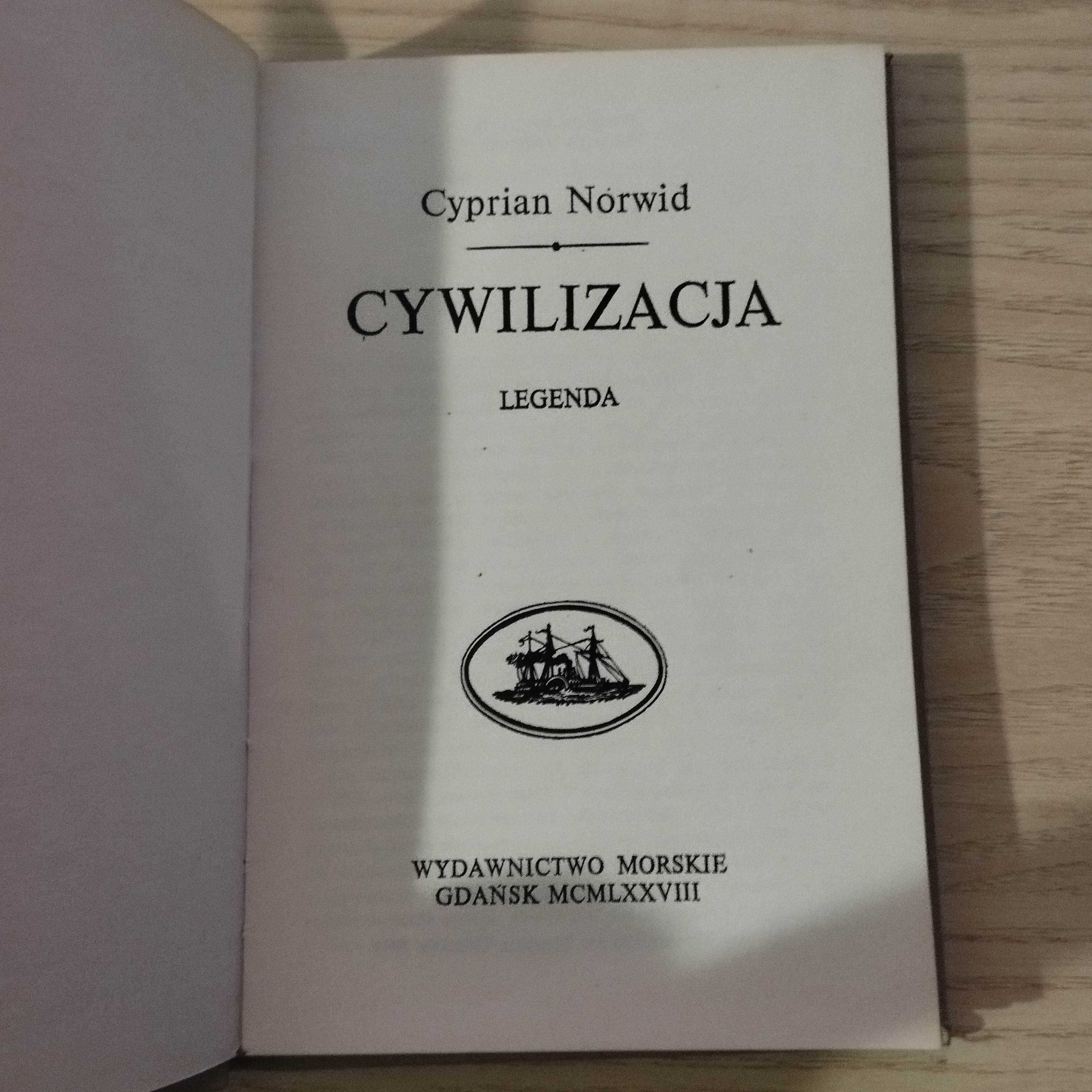 Cywilizacja Legenda Cyprian Kamil Norwid 1978 Wydanie 1