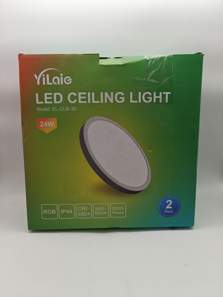 Set 2 Candeeiros de Teto LED RGB YiLaie 24W – Nova (Caixa aberta)