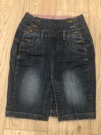 Spódnica jeansowa jeans firmy Orsay na guziki rozmiar 34 XS