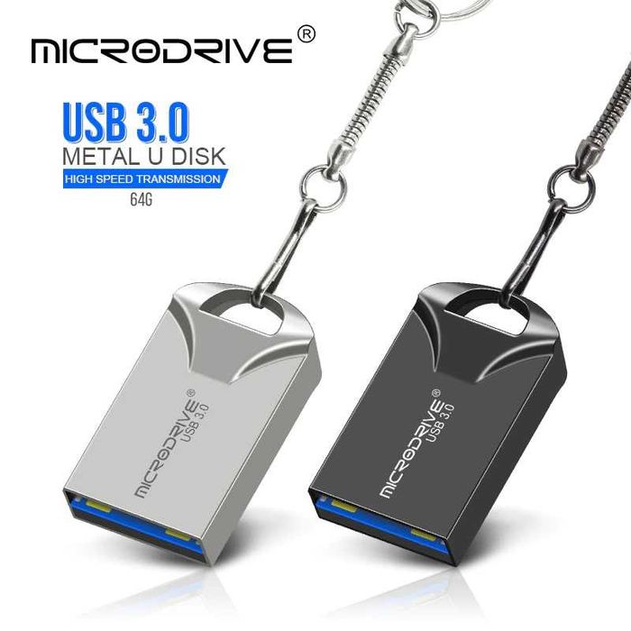 Флешка MicroDrive USB 3.0 64Gb Silver / Black вид 1