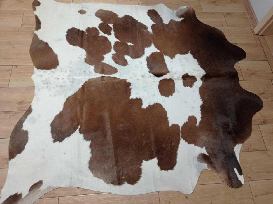 Dywan SKÓRA BYDLĘCA łaciata brązowo-kremowa Krowa skóra naturalna