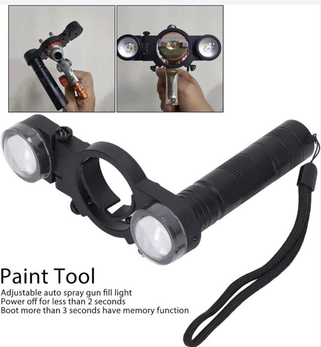 Latarka Lampa led na pistolet natryskowy