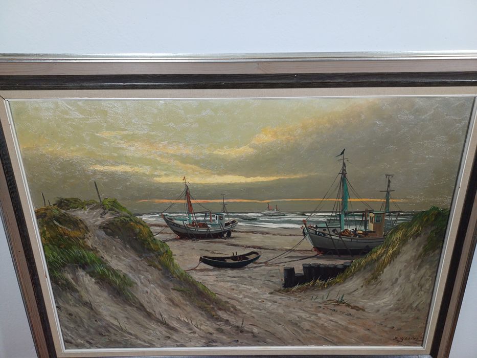 Stary obraz na płótnie ERIK YTTING .