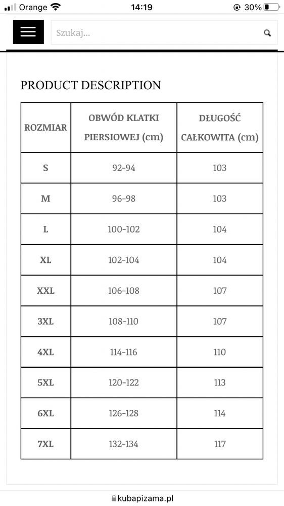 Koszula nocna -Rozmiar 3XL .Produkt Polski.