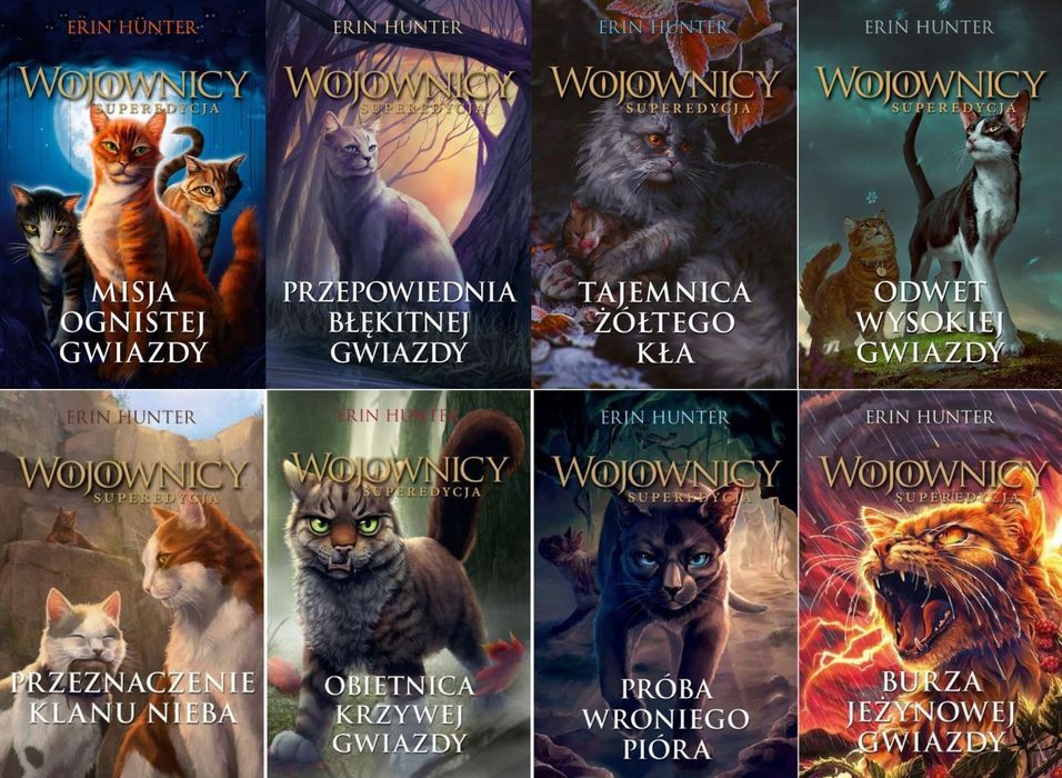 Wojownicy Superedycja Tomy 1-8 Erin Hunter
