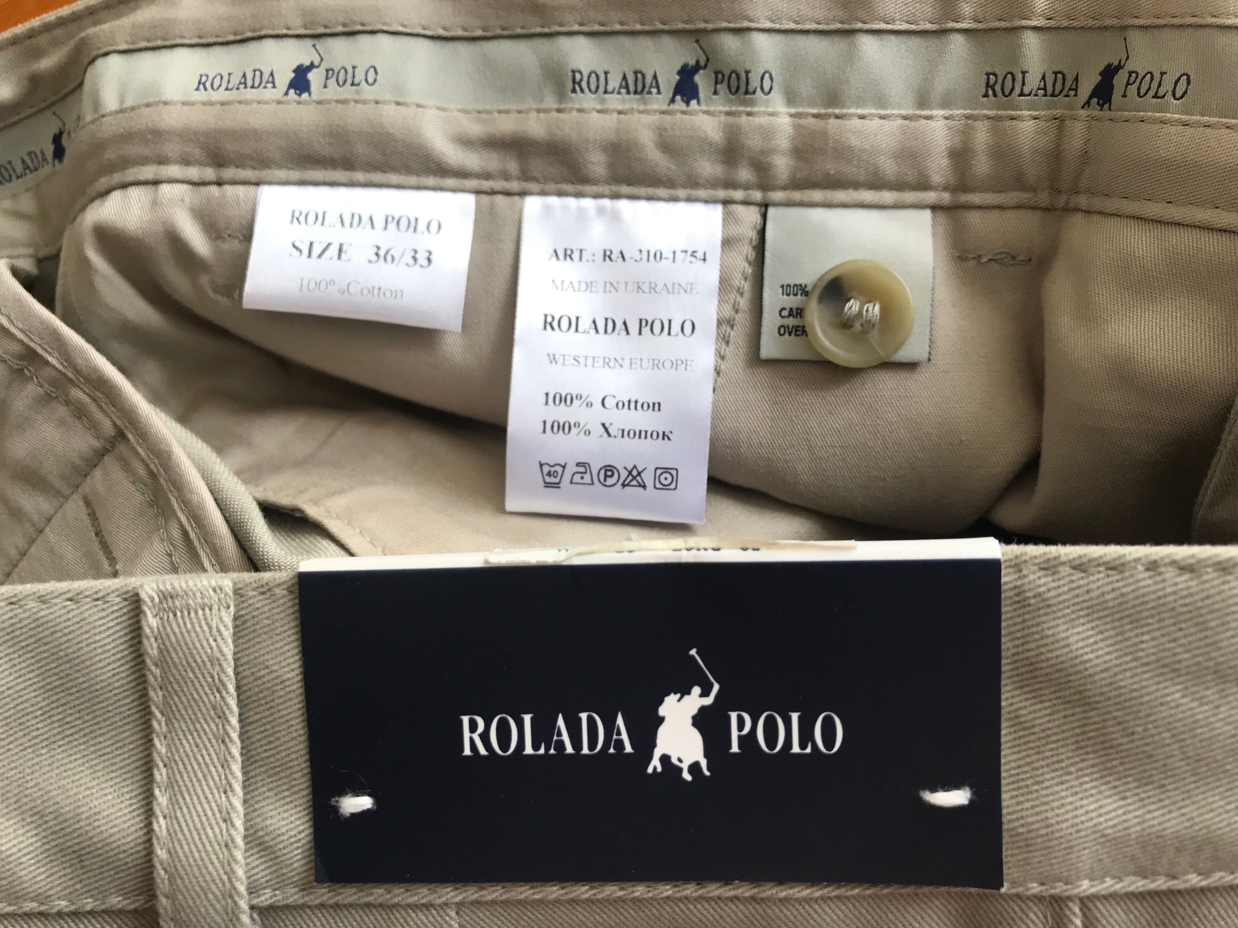 Нові чоловічі штани брюки джинси чинос Rolada POLO Ralph Lauren р34/36