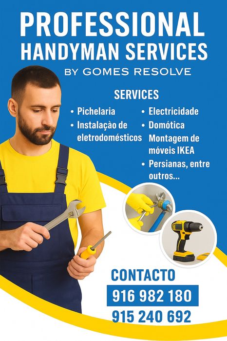 Serviços de pichelaria, Eletricidade, domótica..