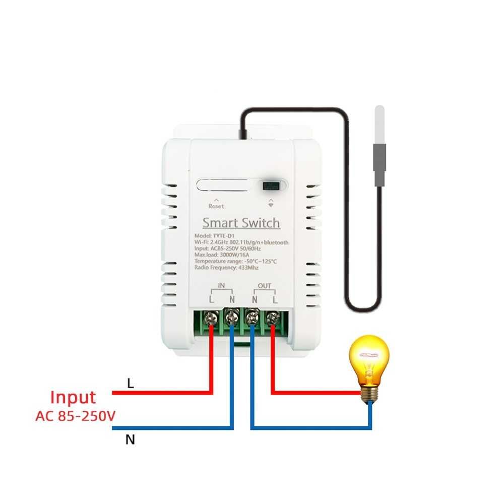 Interruptor Inteligente WiFi TH 16A  Consumo Energia Tuya