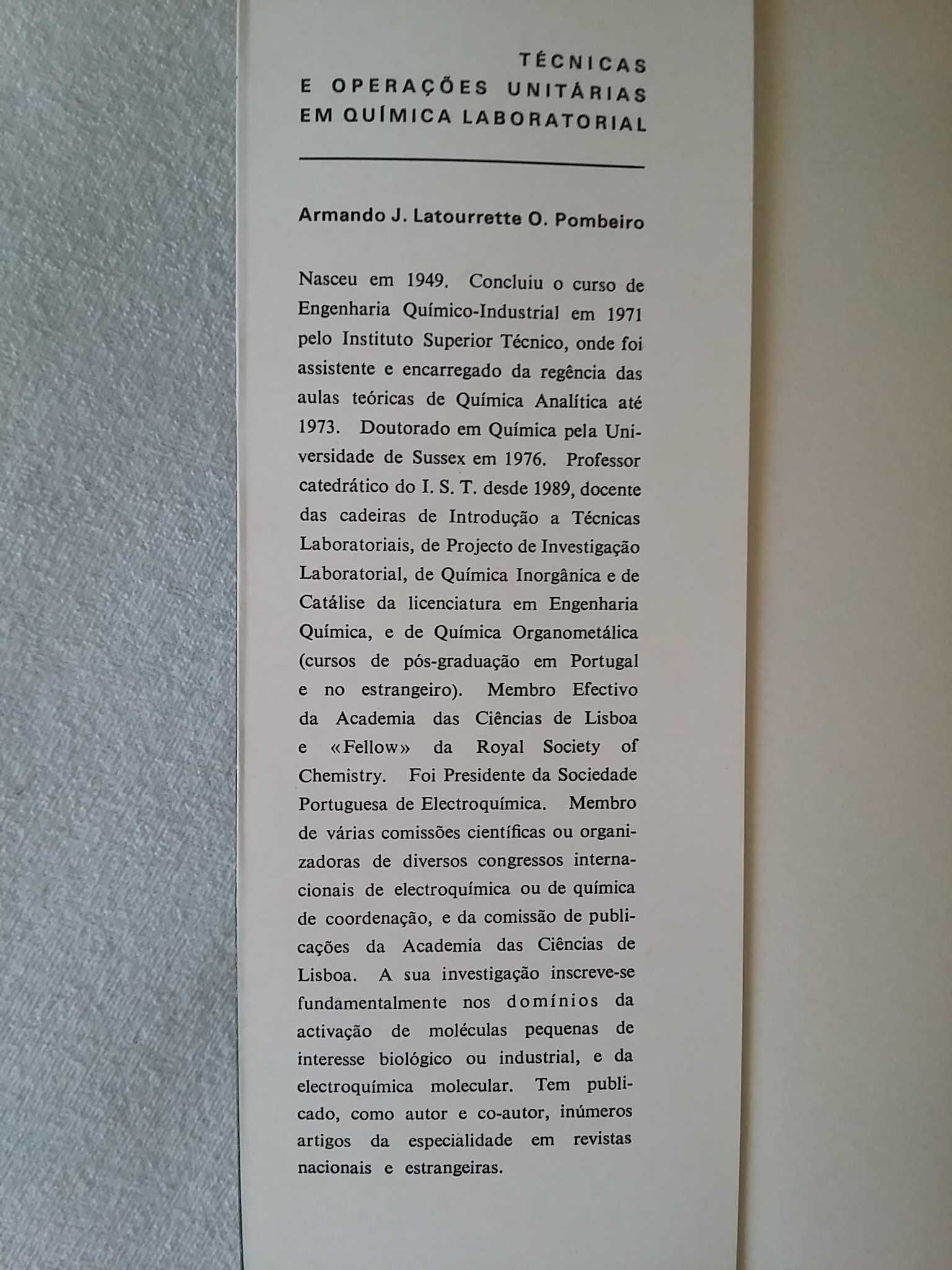 Técnicas e Operações Unitárias em Química Laboratorial