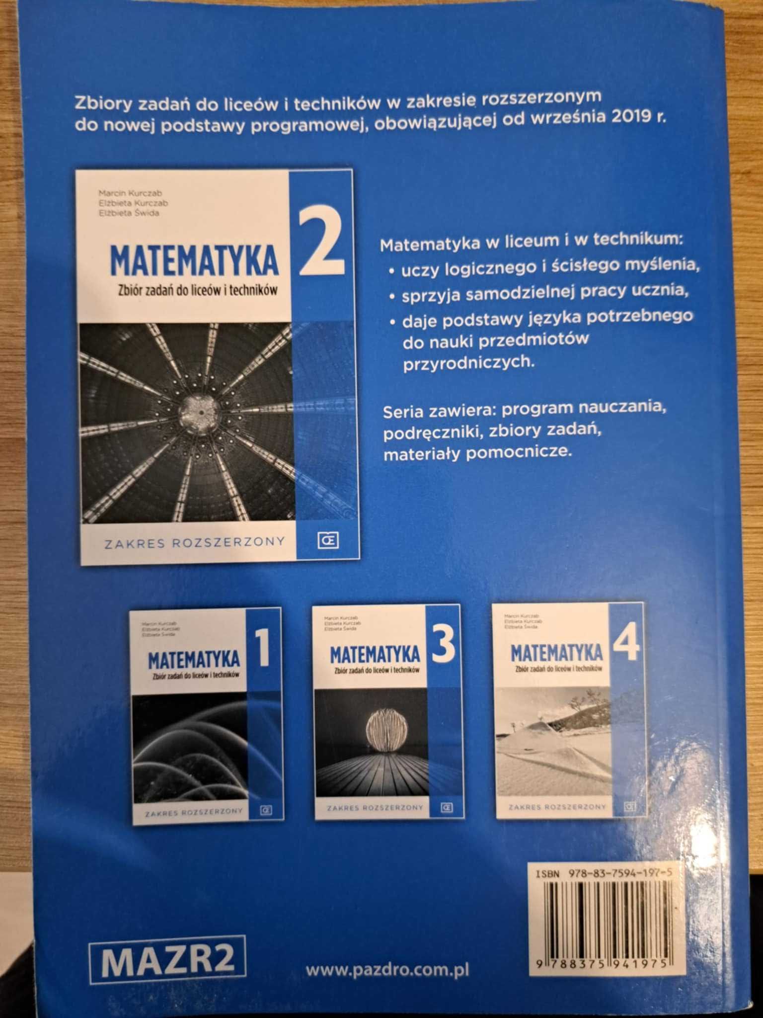 Matematyka 2. Zbiór zadań do liceów i techników. Zakres rozszerzony.