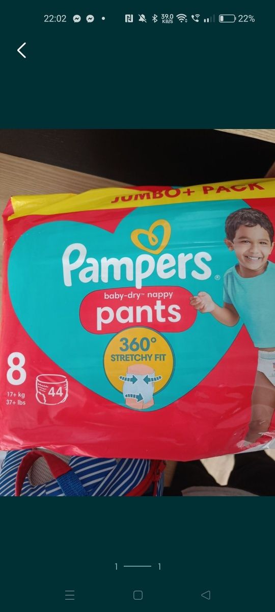 Pampers PANTS 8- taniej niż allegro