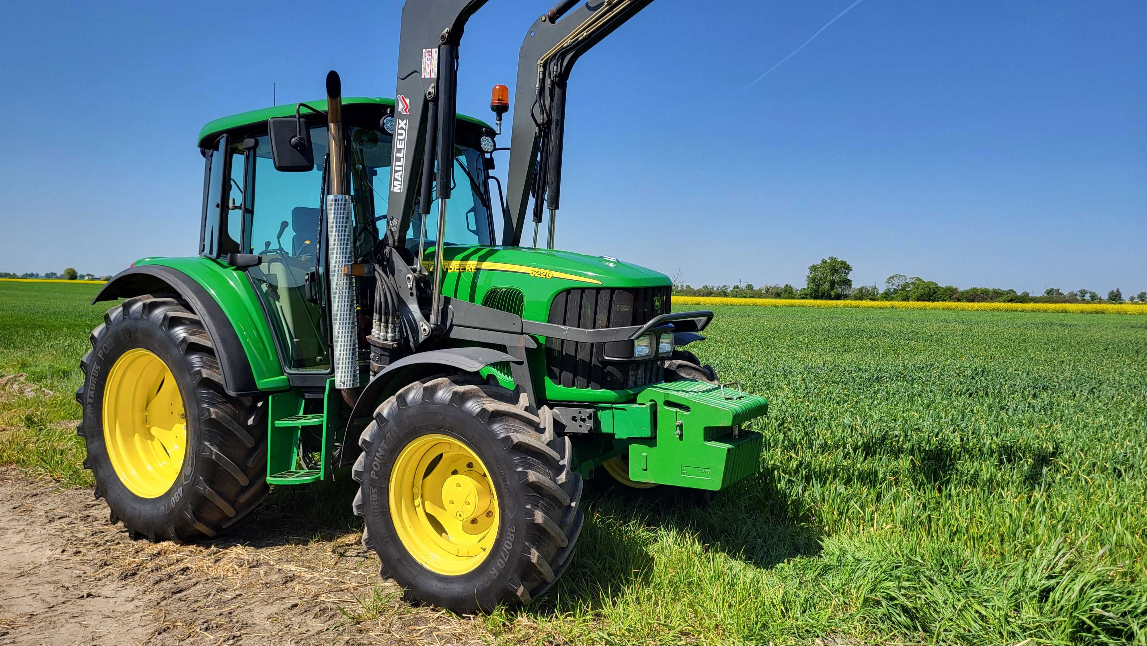 John deere 6220 z ładowaczem czołowym Mx100