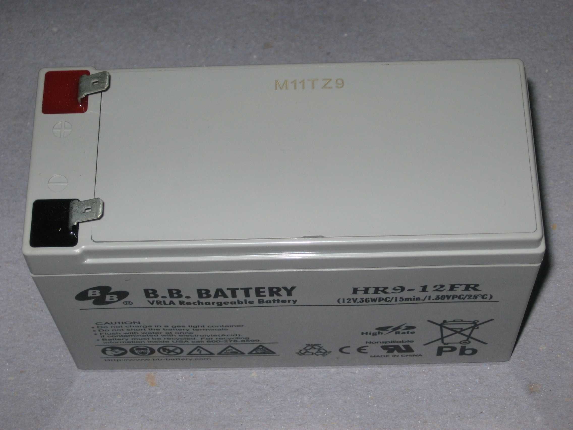 Акумулятор BB Battery ВP 7,2-12 (12В 7,2Аг),HR 9-12 FR (12B 9Аг)