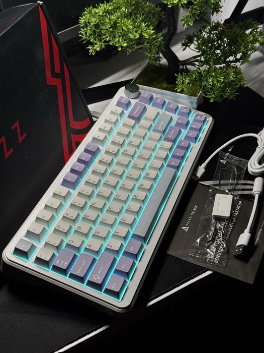 •Клавіатура Ajazz AK 820 Max Purple/ Magnetic Switch•