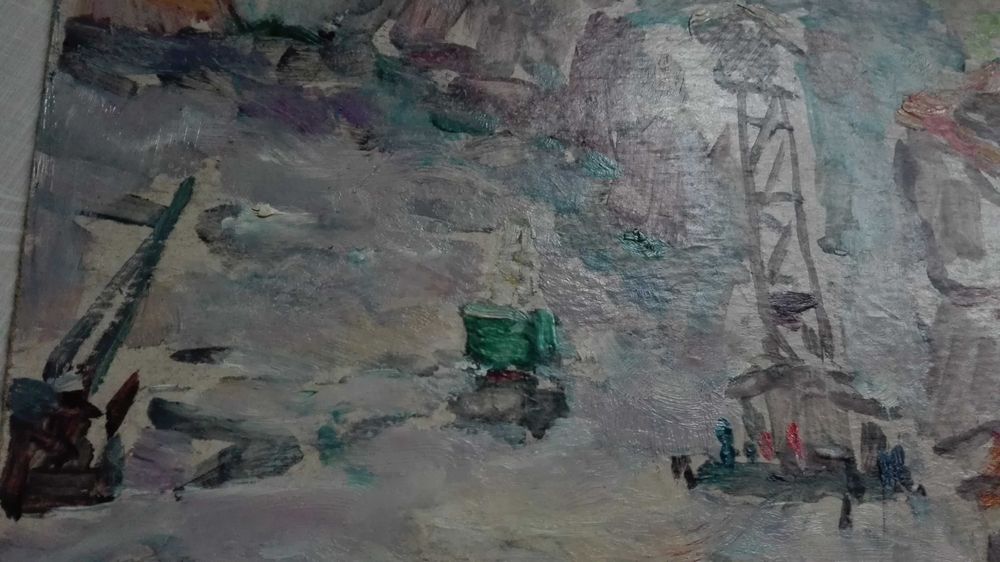 Кольский карьер 60х гг. Народный худ. Н.А.Максименко (1924-2016гг.)