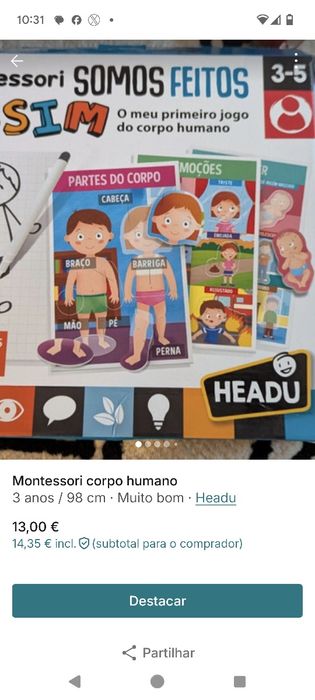 Montessori Corpo Humano